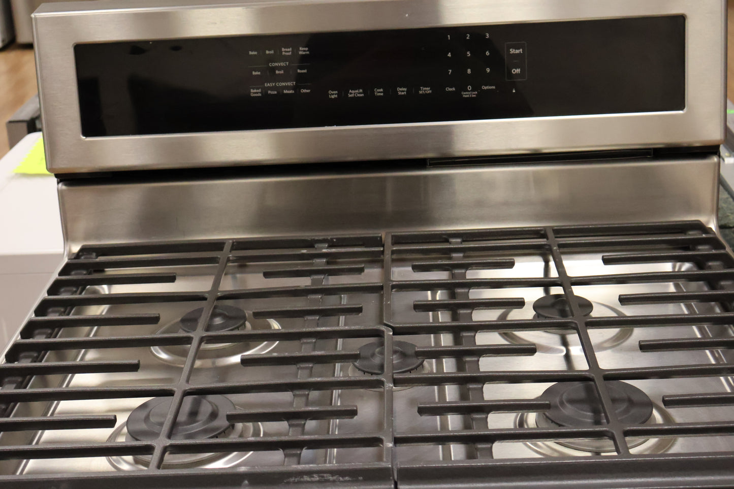 5.8 cu. ft. Gas Range with Convection Self-Cleaning Oven in Stainless Steel